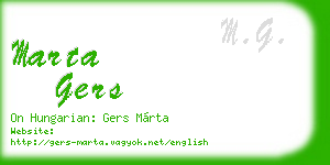 marta gers business card